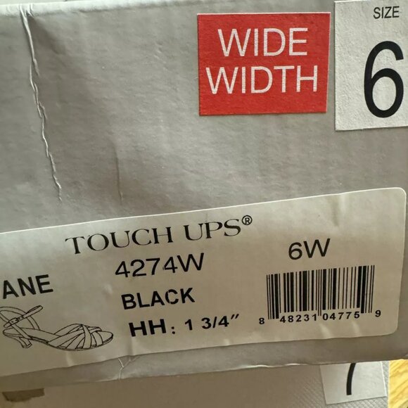 Touch Ups Women’s Jane, Black Slingback Sandals, Size 6Wide - Picture 6 of 6